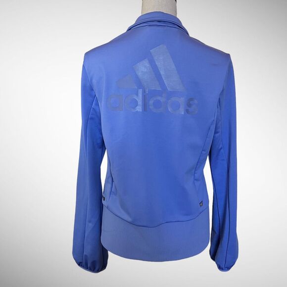 Adidas Clima365 Blue Zip Front Jacket, Size Large - Picture 3 of 7